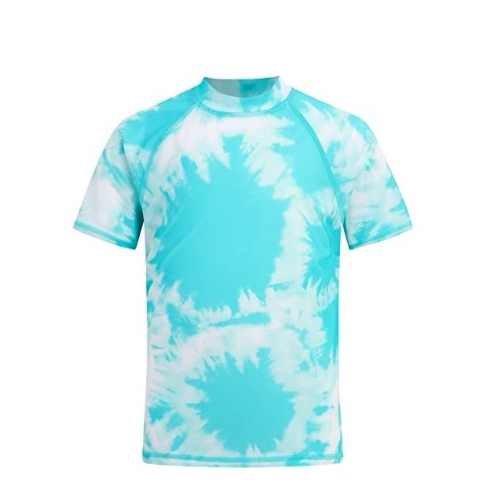 Kanu Surf Girls Jade UPF 50Sun Protective Rashguard Swim Shirt, JadeBlue